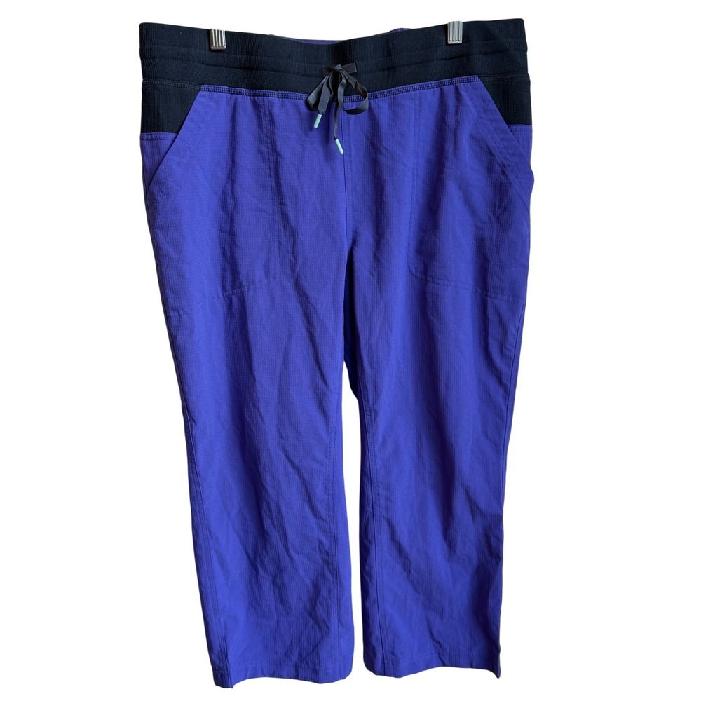 Title Nine Capri Pants Women Large Purple Hiking Outdoor Stretch Performance